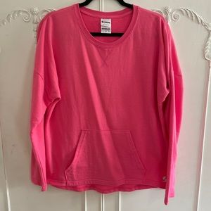 Soffe drop shoulder, front kangaroo pocket, lightweight sweatshirt